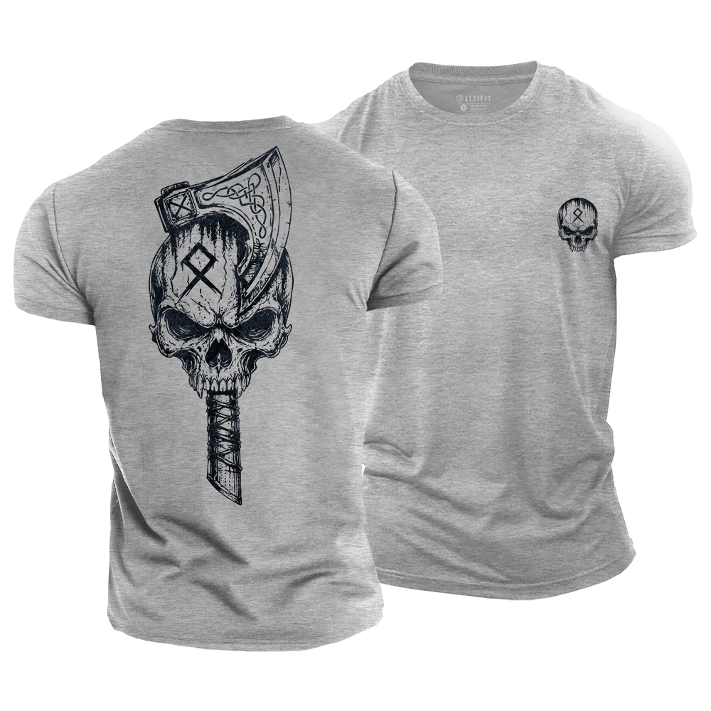Skull Axe Cotton T-Shirt