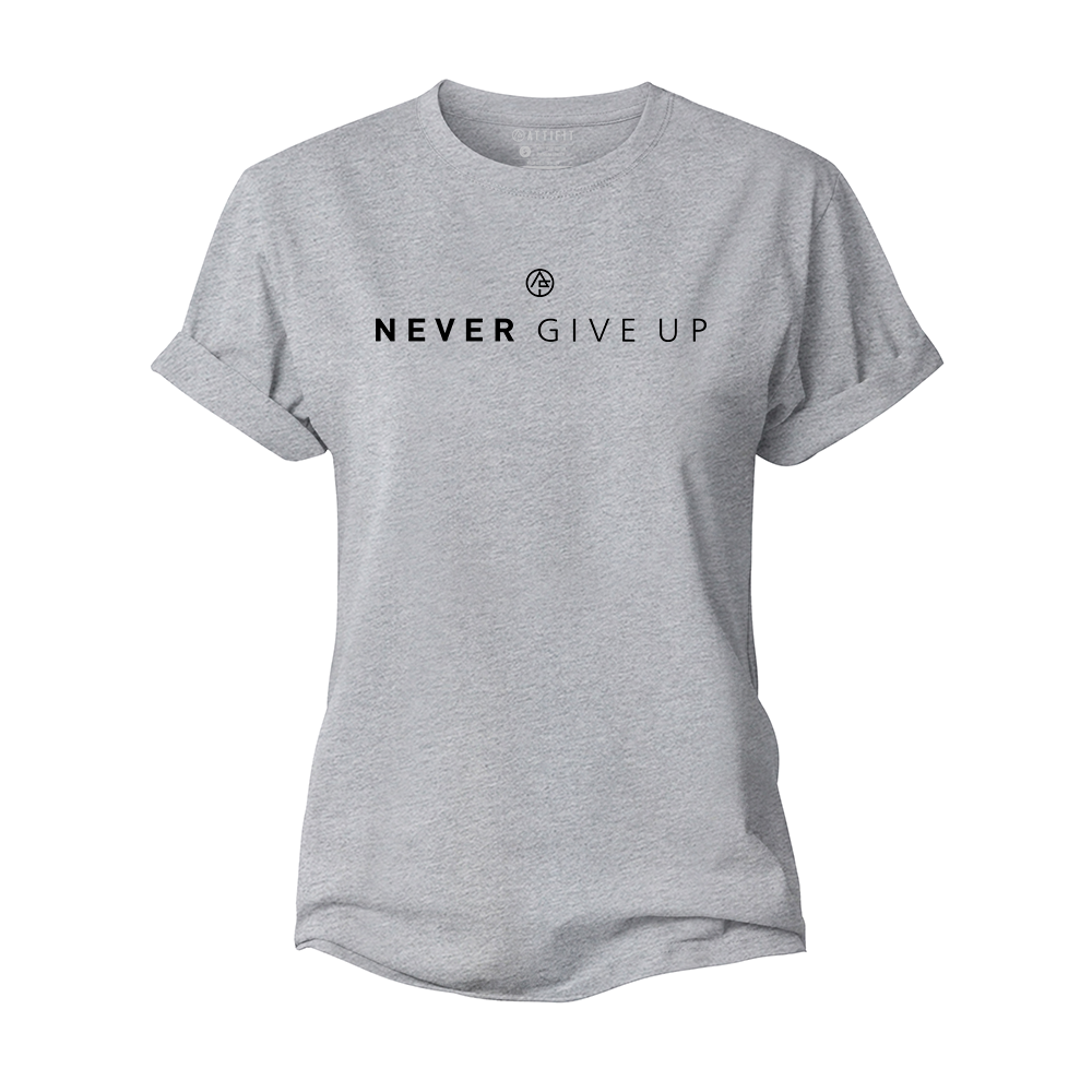 Never Give Up Women's Cotton T-Shirt