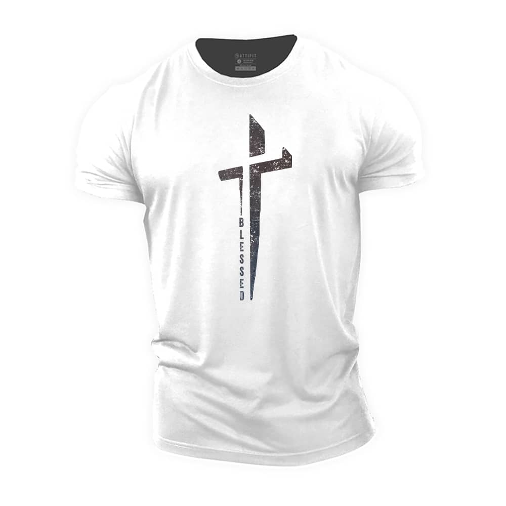 Blessed Cross Cotton T-Shirt
