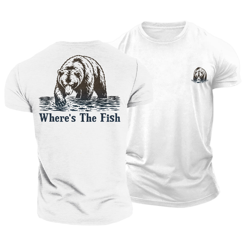 Bear Wants Fish Cotton T-Shirt