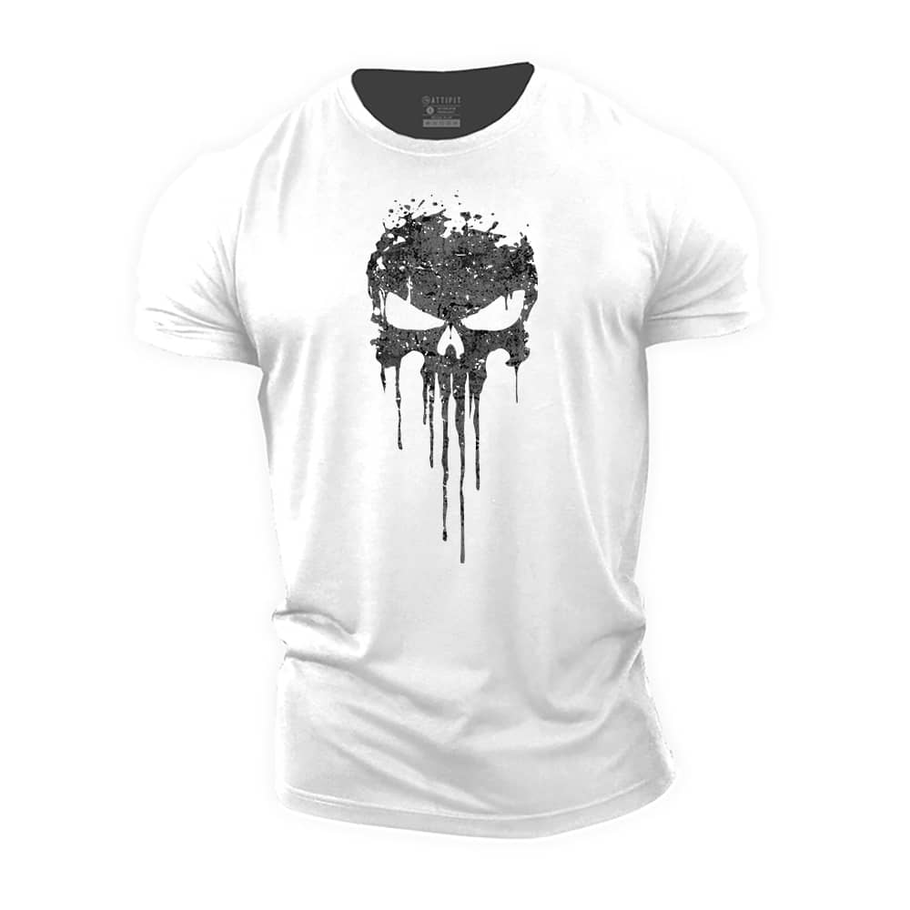 Drip Punish Skull Cotton T-Shirt