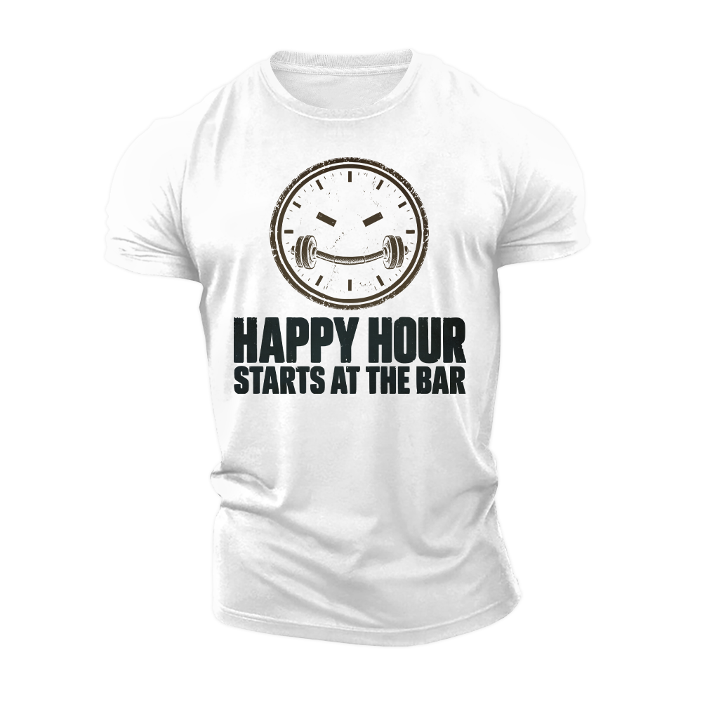 Happy Hour Starts Here Cotton T-Shirt