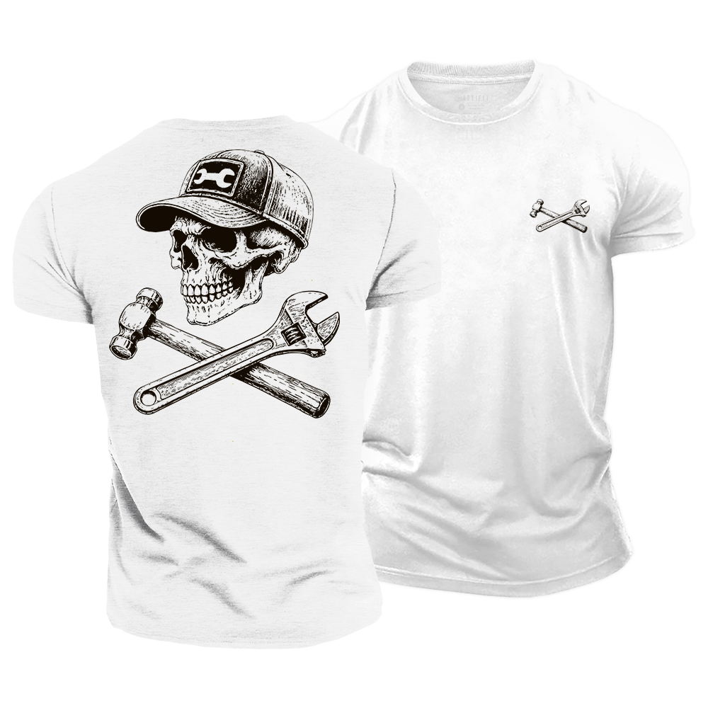 Mechanic Skull Legacy Cotton T-Shirt