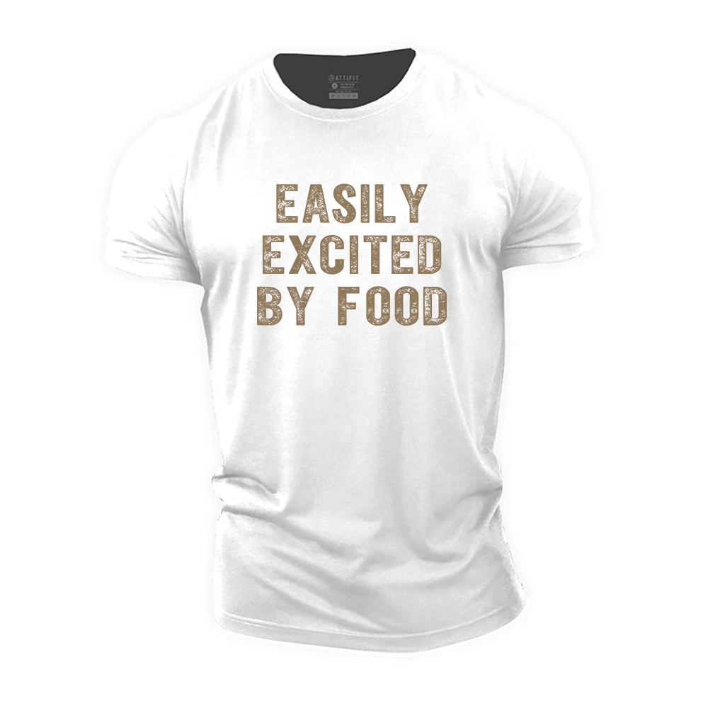 Easily Excited by Food Cotton T-Shirt