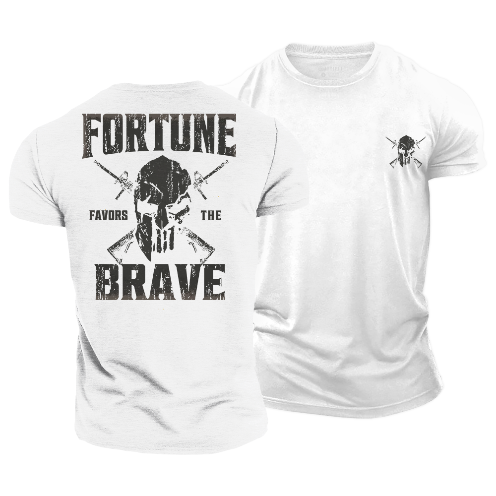 Fortune Favors the Brave Cotton T-Shirt