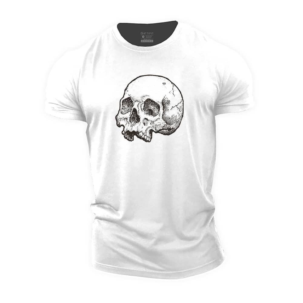 Camouflage Skull Cotton T-Shirt