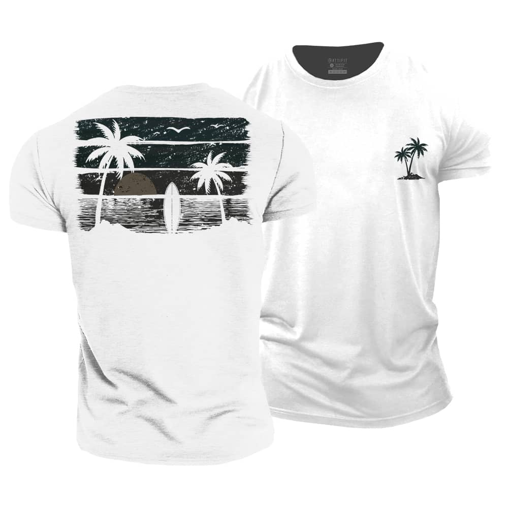 Sunny Seaside Cotton T-Shirt