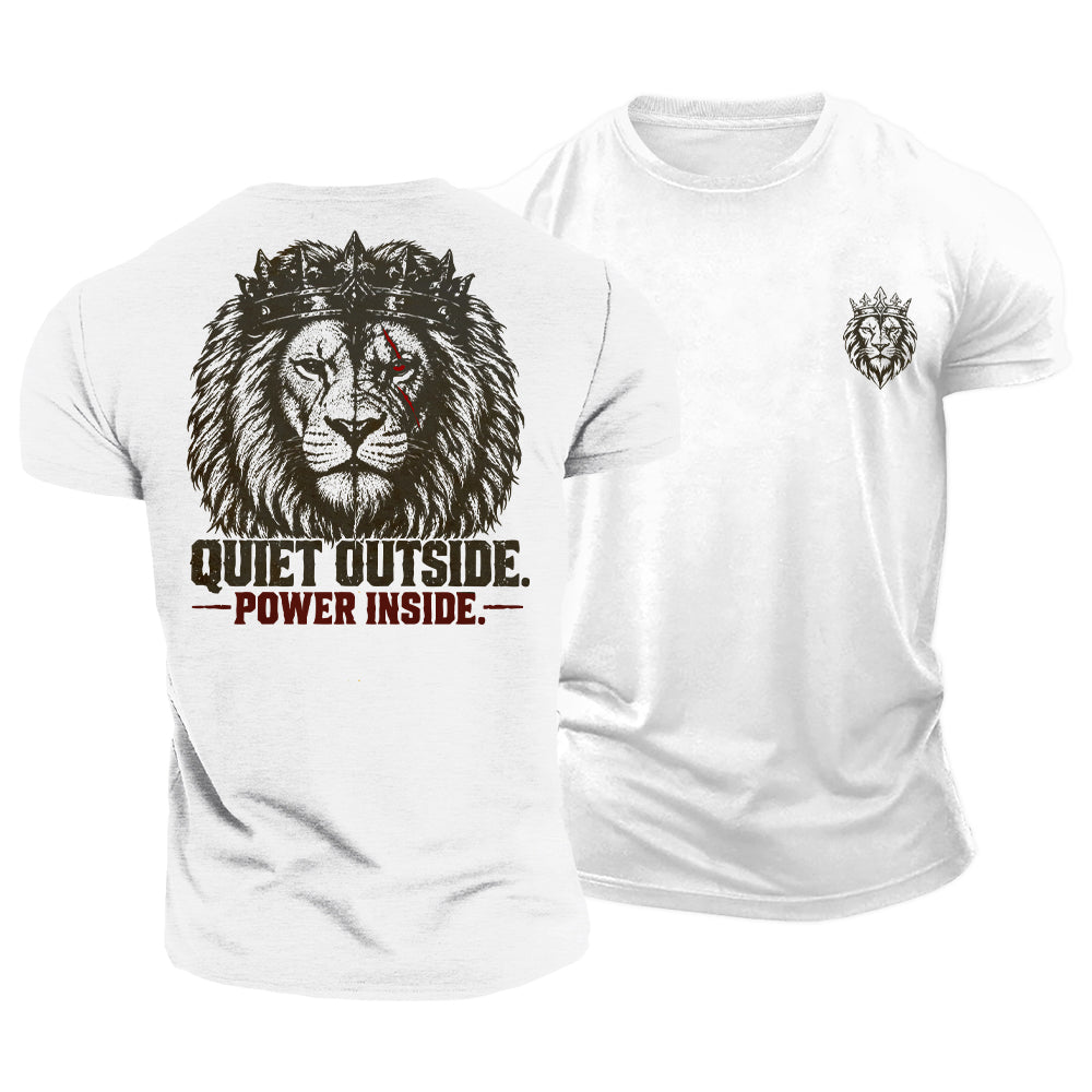 Silent Lion Strength Cotton T-Shirt
