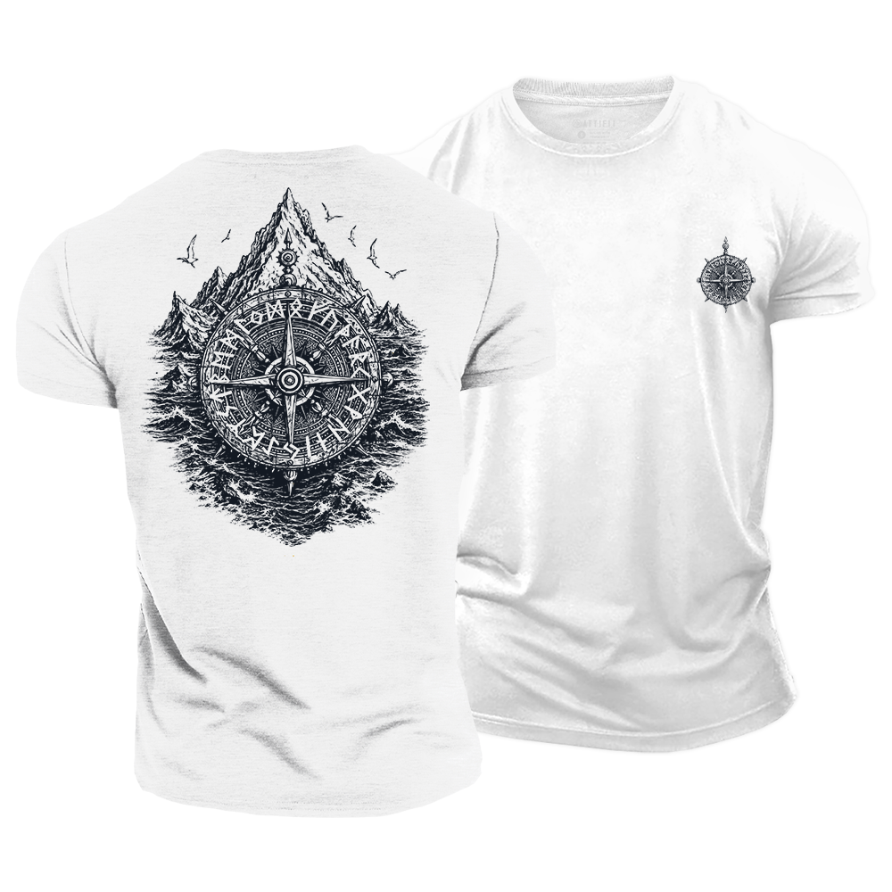 Norse Compass Cotton T-Shirt