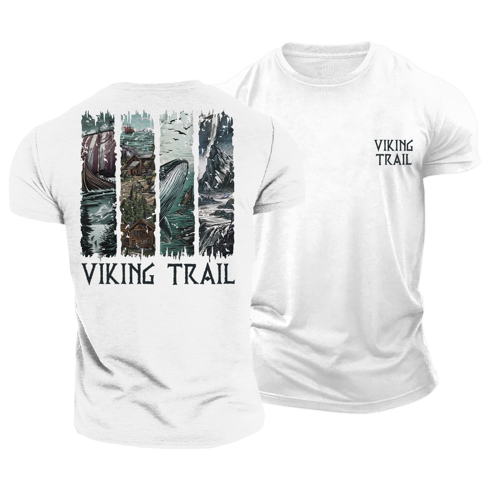 Wikinger-Grafik-T-Shirts aus Baumwolle