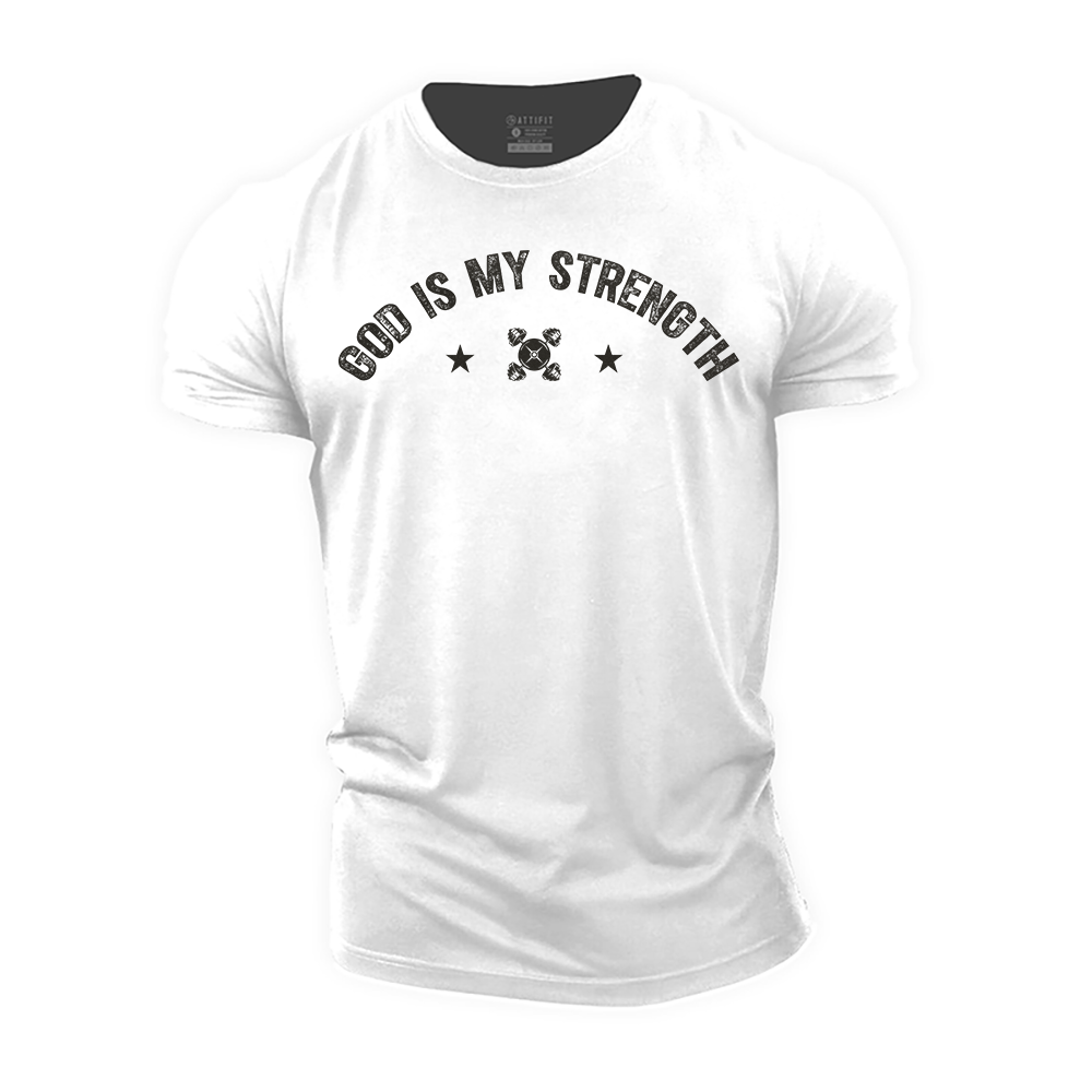 God Is My Strength Cotton T-Shirt