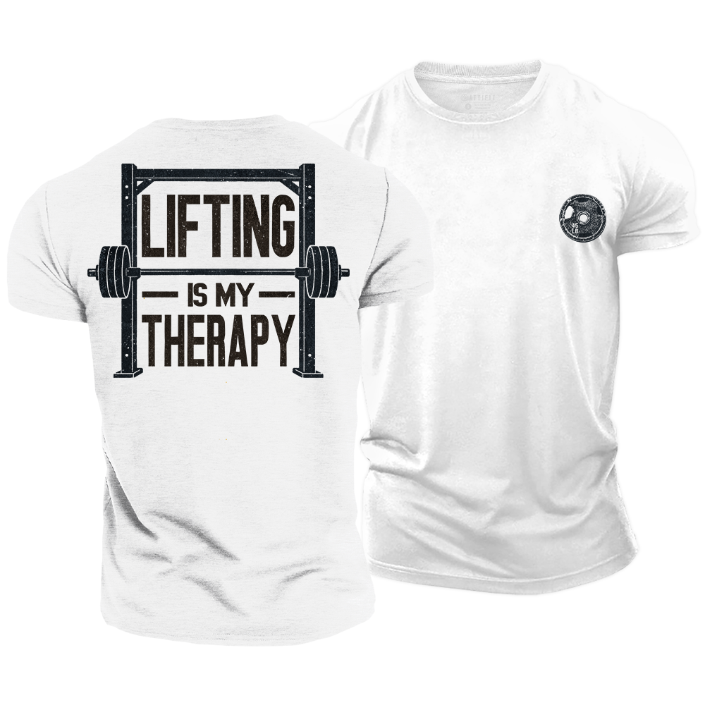 Lifting Is Therapy Cotton T-Shirt