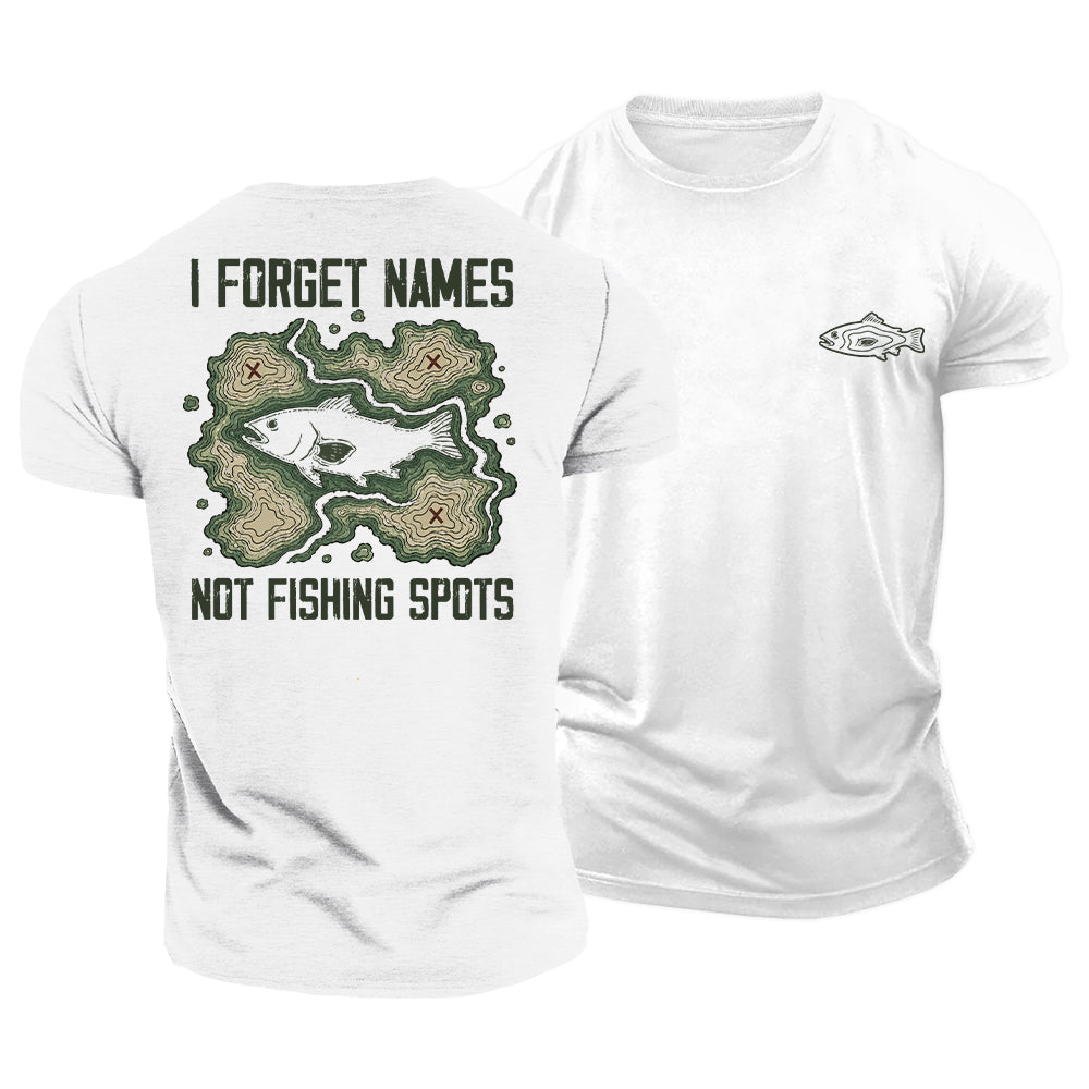 Map of Fishing Memories Cotton T-Shirt