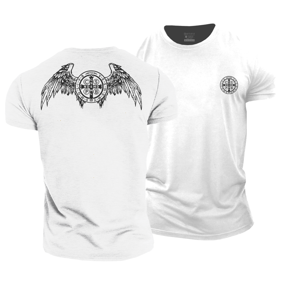 Saint Benedict Medal Cotton T-Shirt