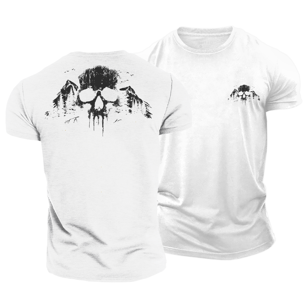 Skull Pine Summit Cotton T-Shirt