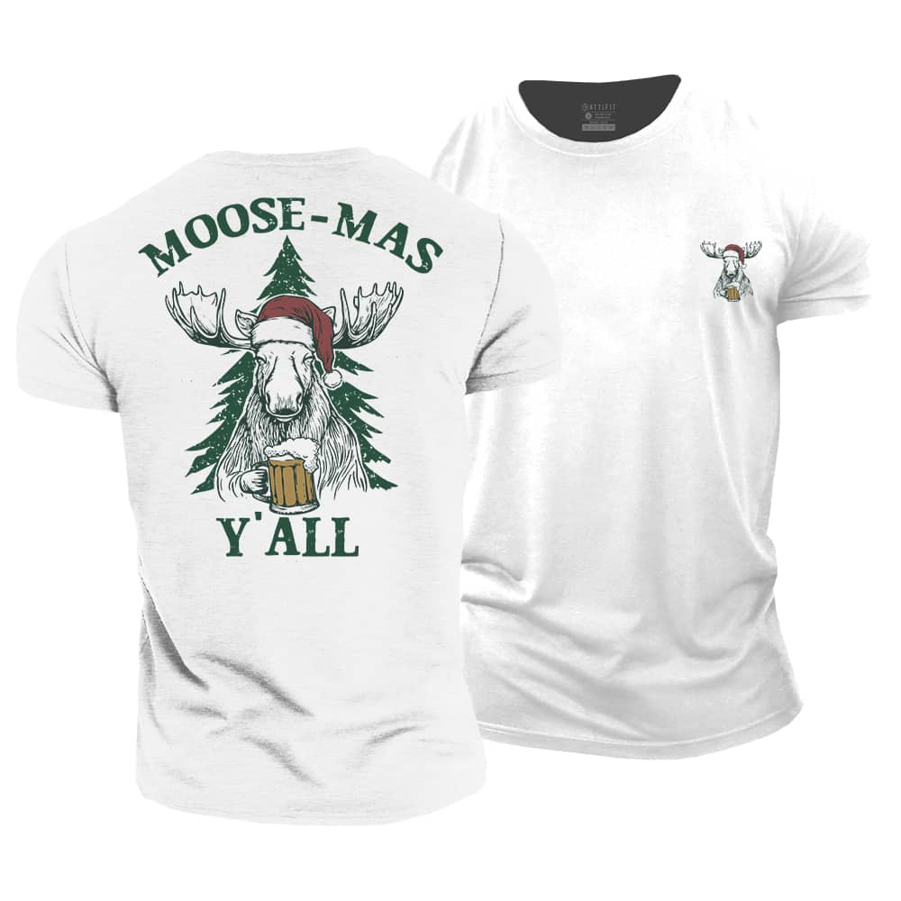 Moose-mas Y'all Cotton T-Shirt