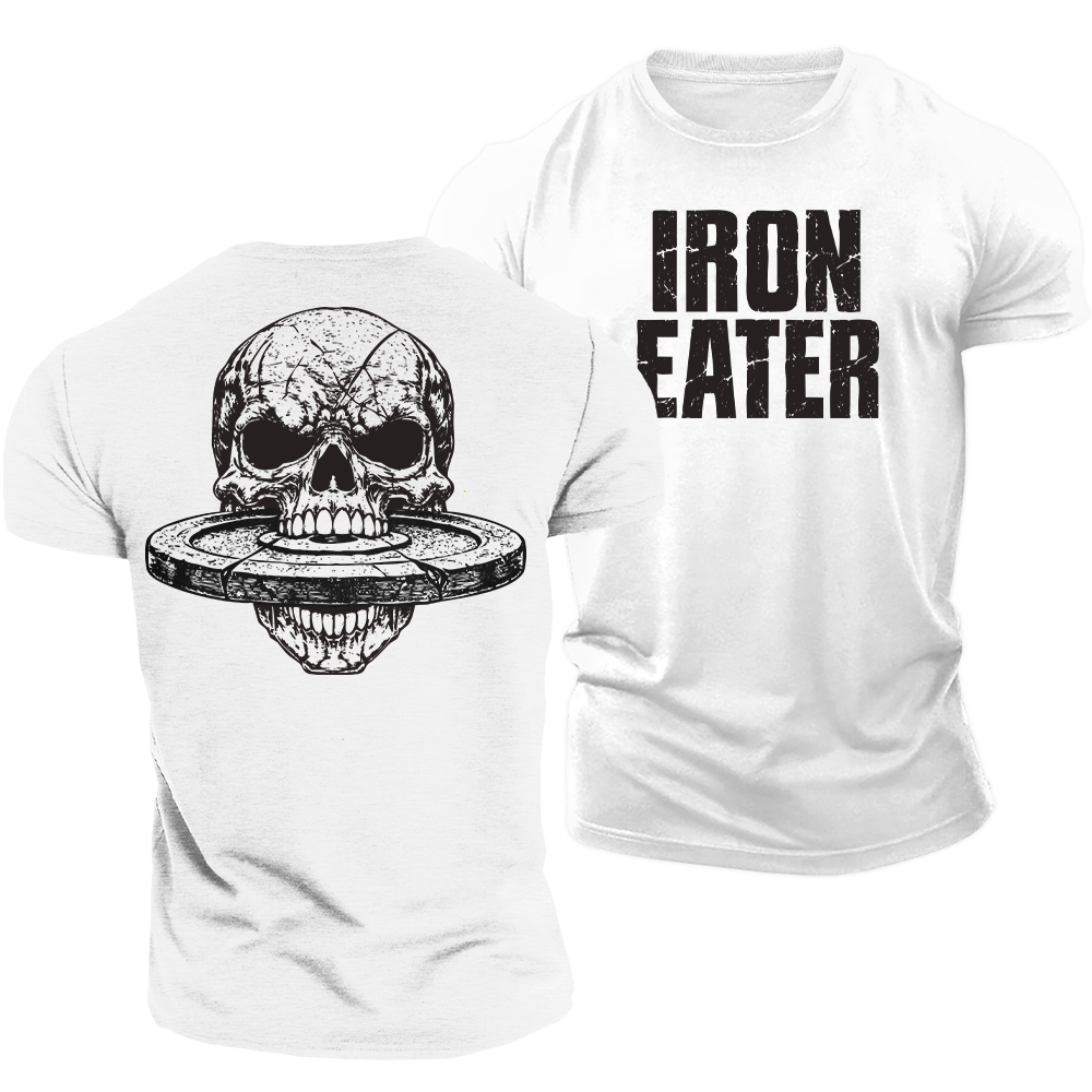 Iron Bite Skull Cotton T-Shirt