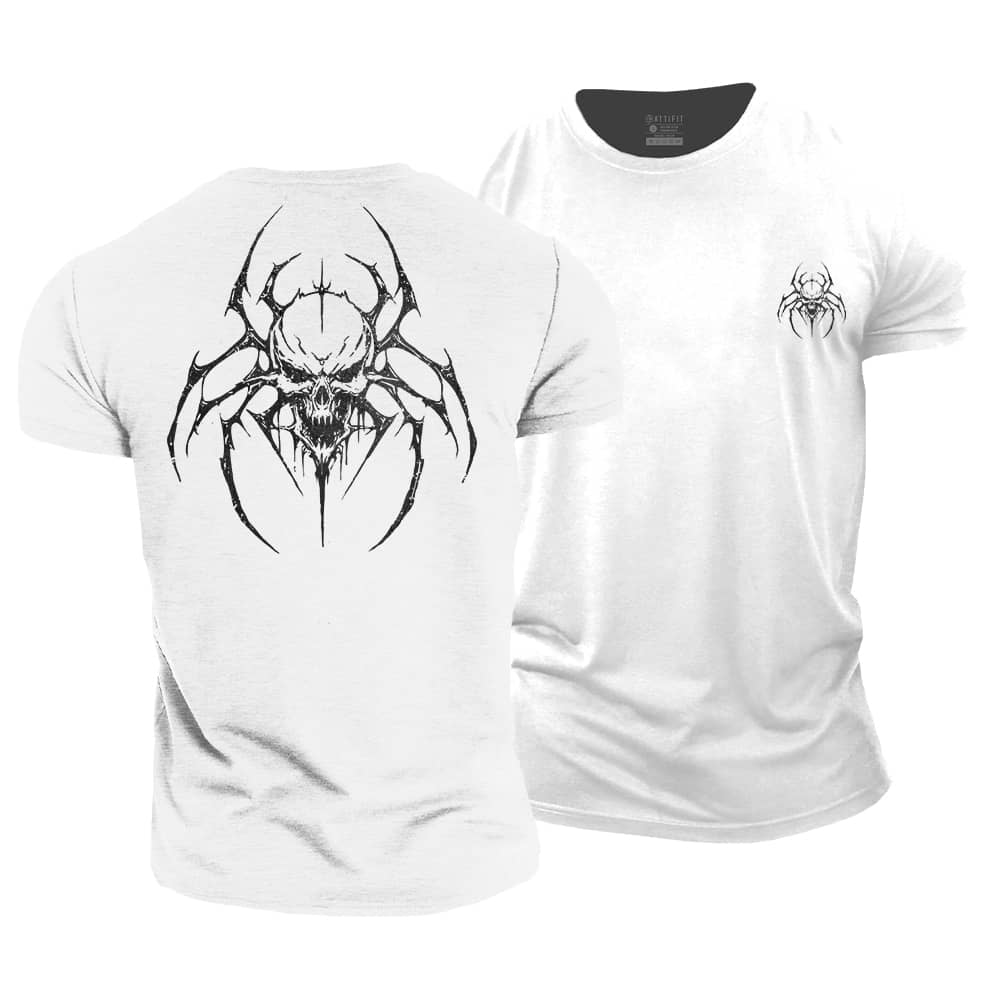 Spider Skull Cotton T-Shirt