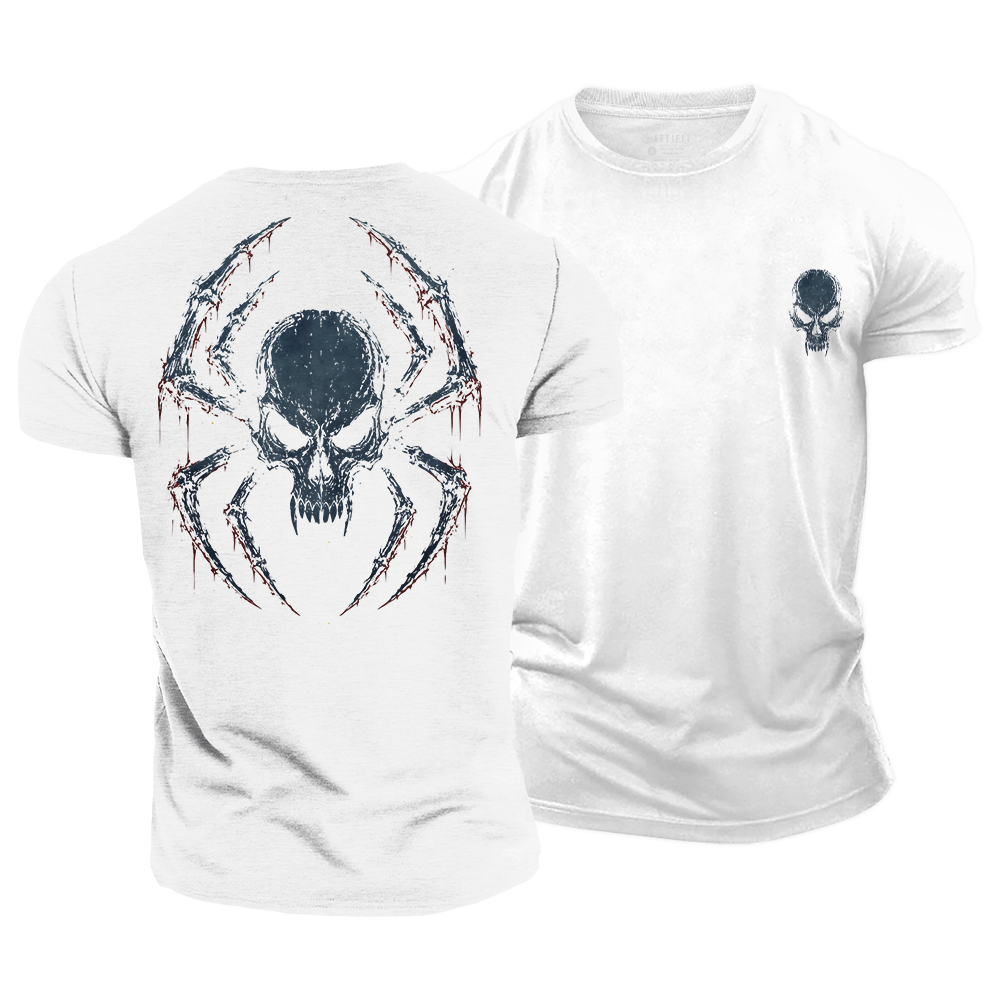 Spider Skull Cotton T-Shirt