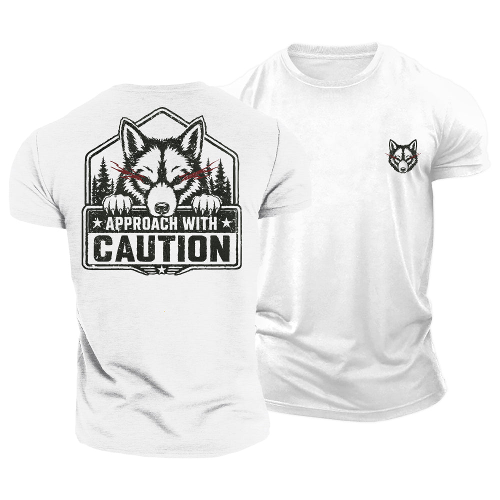 Approach With Caution Cotton T-Shirt