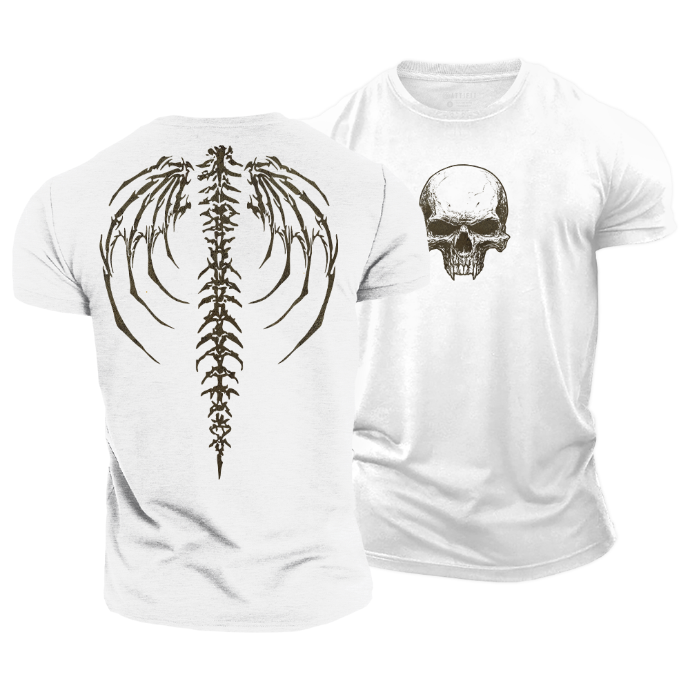 Golden Skeleton Cotton T-Shirt
