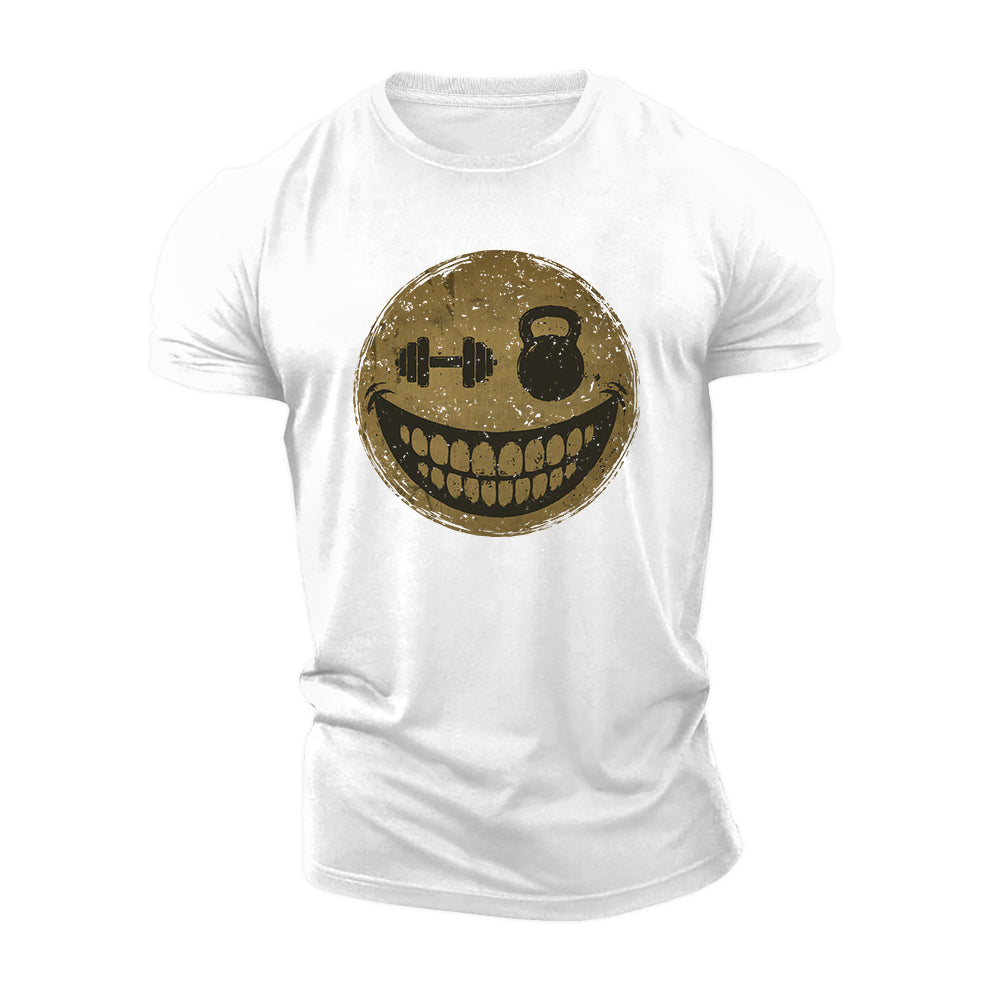Gym Smile Face Cotton T-Shirt