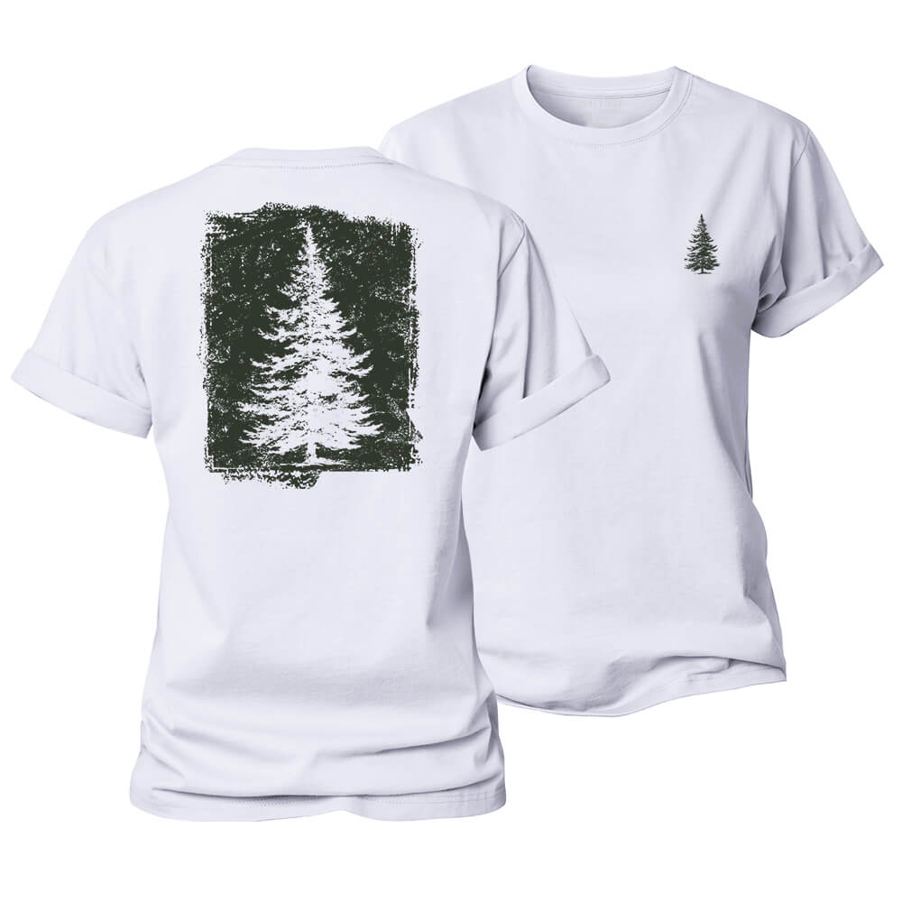 Pine Tree Silhouette Women's Cotton T-Shirt