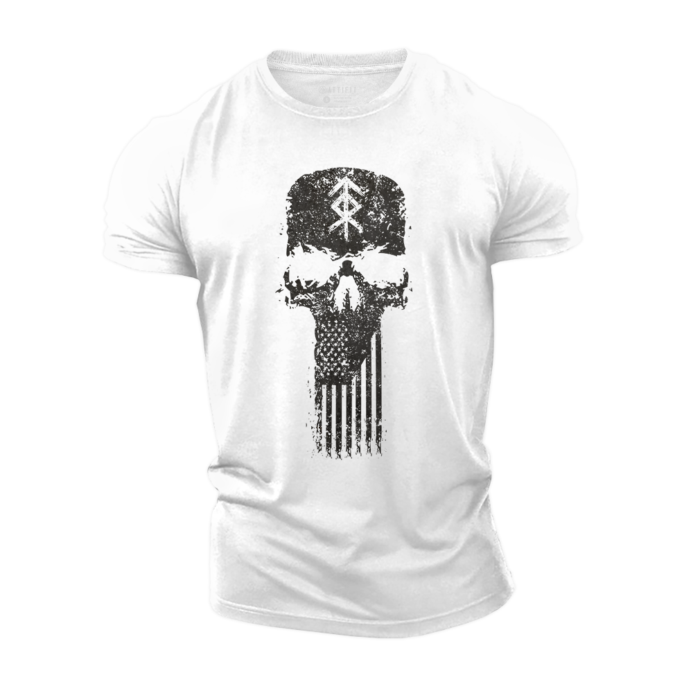 Rune Skull Cotton T-Shirt