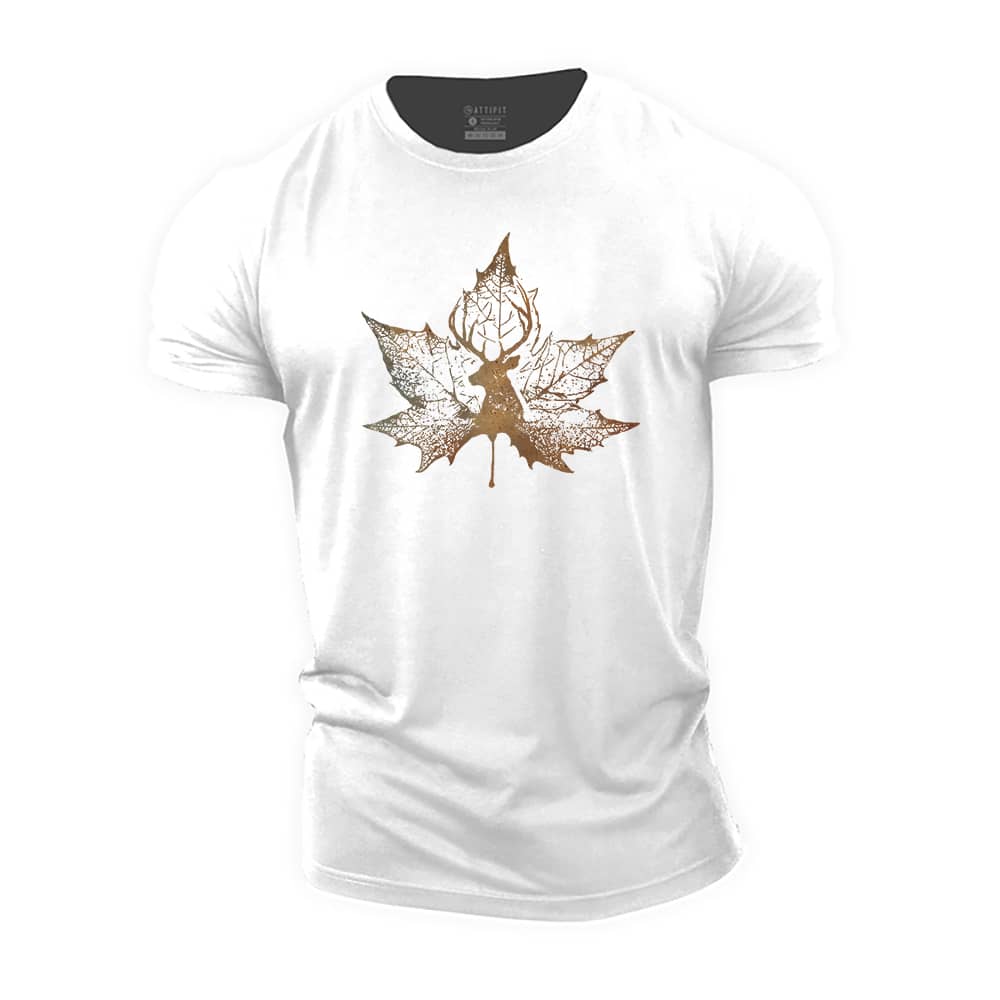 Deer Leaf Cotton T-Shirt