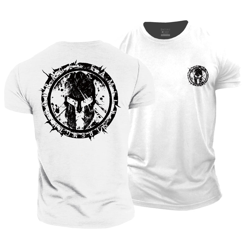 T-shirts en coton avec imprimé Spartan Crest pour hommes