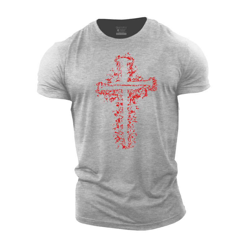 Cotton Red Cross Men's Workout T-shirts