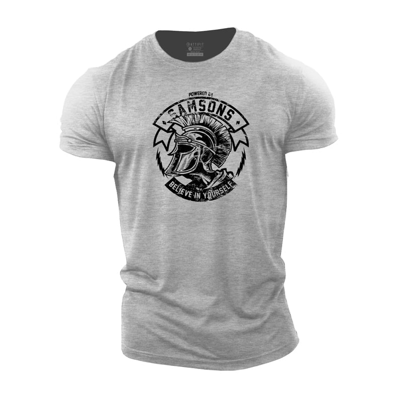 Cotton Spartan Warrior Graphic T-shirts