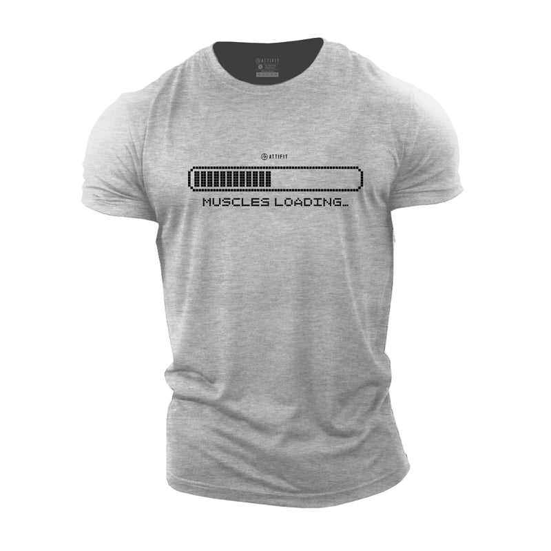 Cotton Muscle Loading Graphic T-shirts