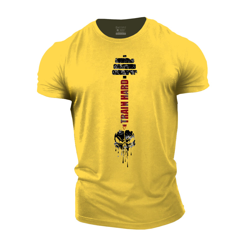T-shirts pour hommes en coton Train Hard Graphic