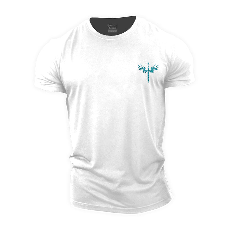Cotton Wings Sword Graphic Herren-T-Shirts