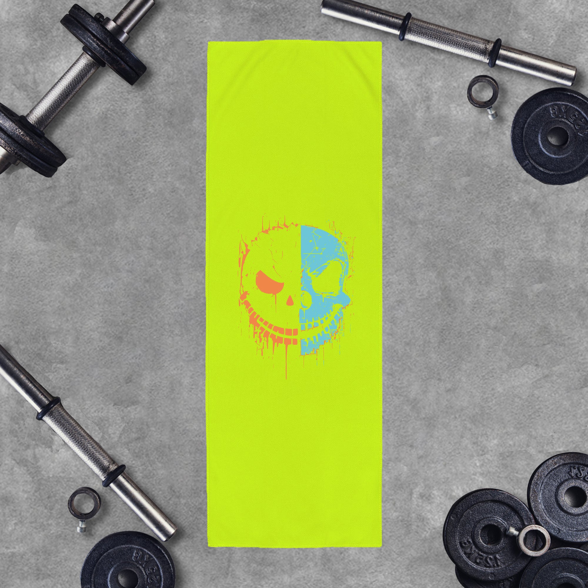 Smile Skull Graphic Workout Cooling Towel