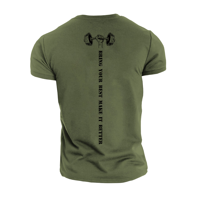 T-shirts en coton pour hommes avec graphique Best You