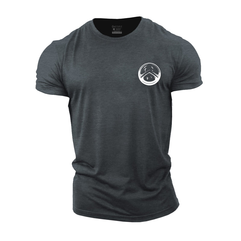 Baumwoll-Spartan Shield Graphic Gym-T-Shirts für Herren