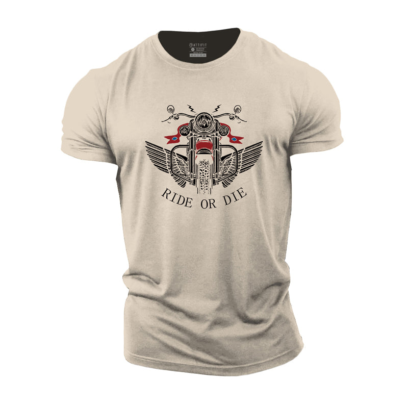 Cotton Ride Or Die Graphic Workout Men's T-shirts
