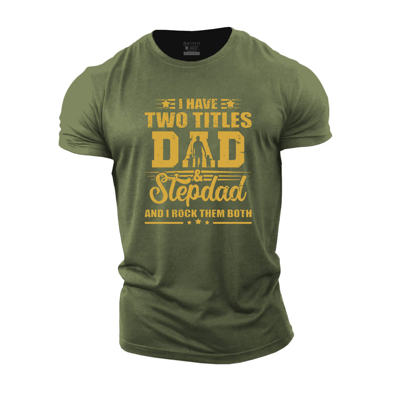 Cotton Dad Stepdad Graphic Men's T-shirts