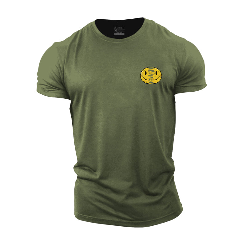 Cotton Smiley Face Workout T-shirts