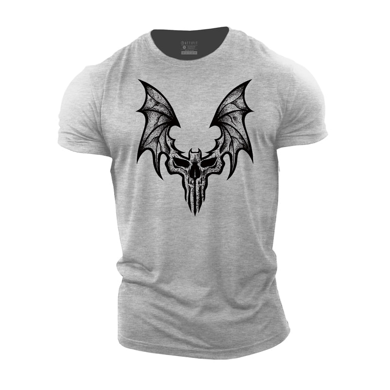 Cotton Bat Skeleton Graphic Men's T-shirts