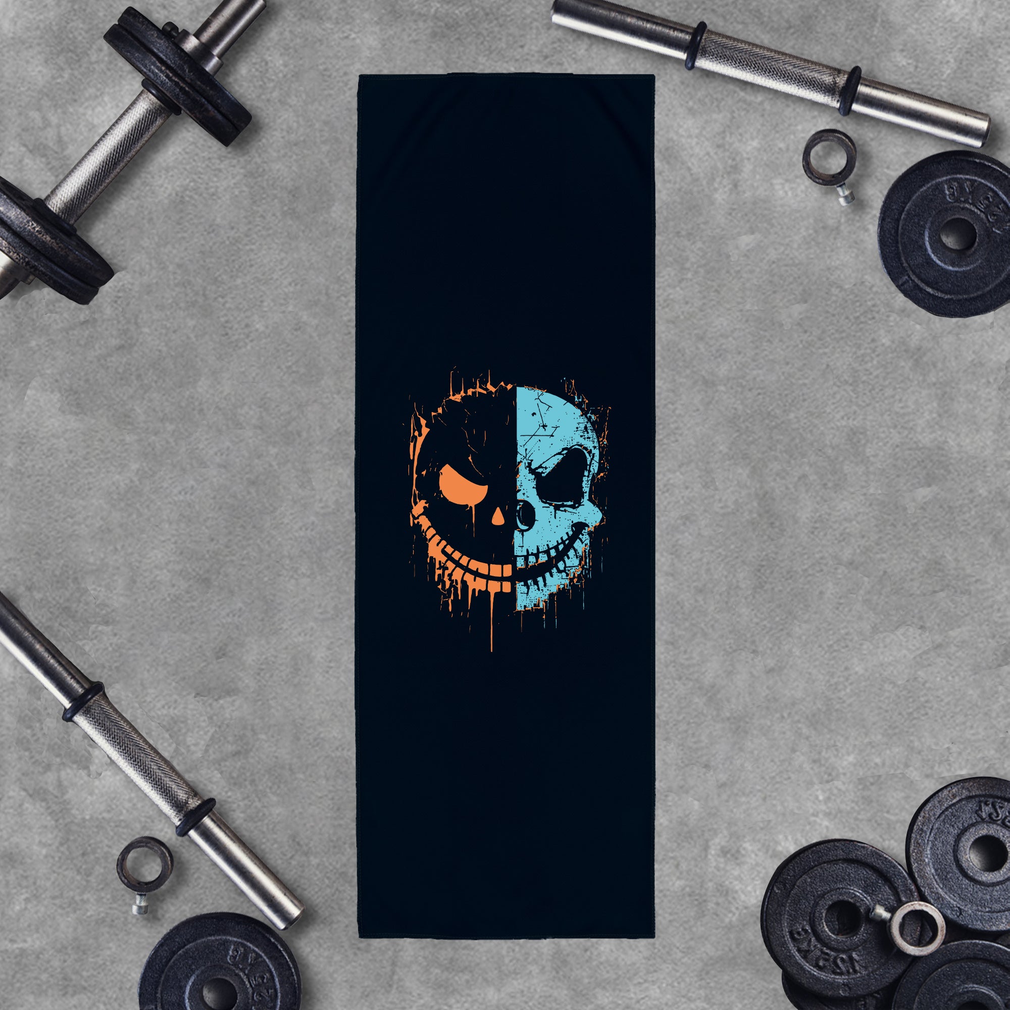 Smile Skull Graphic Workout Cooling Towel