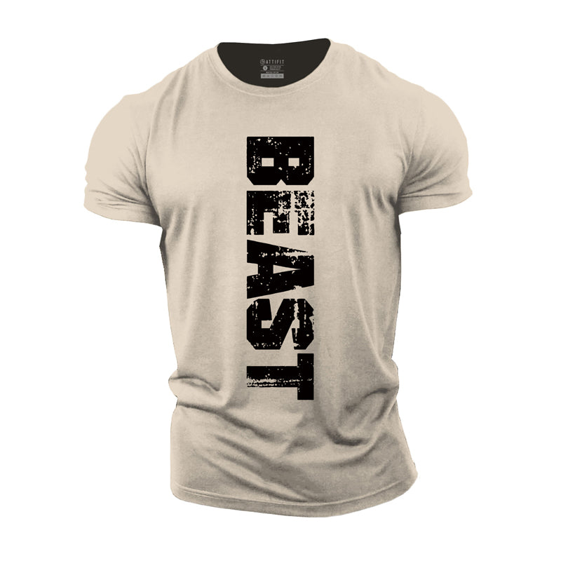 T-shirts pour hommes en coton Beast Graphic