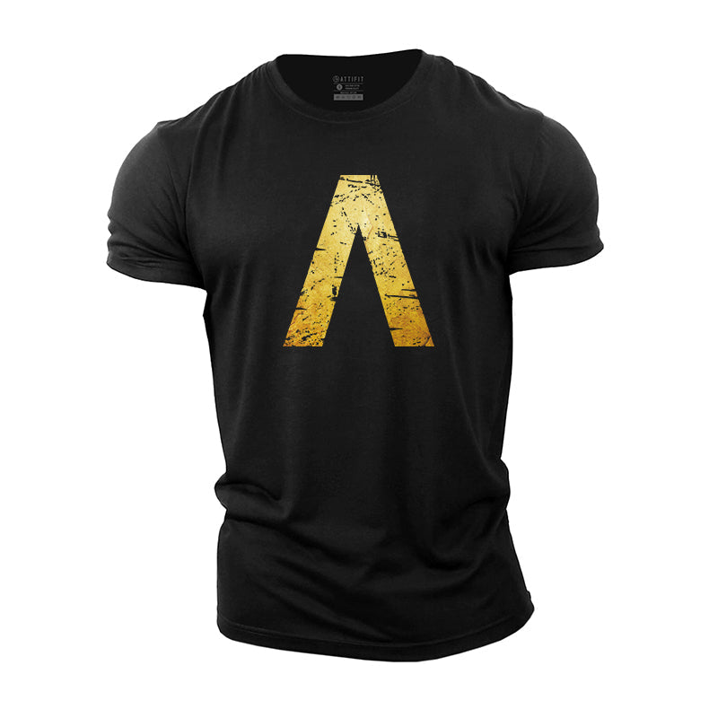 T-shirts de fitness pour hommes en coton Warrior Shielded Graphic