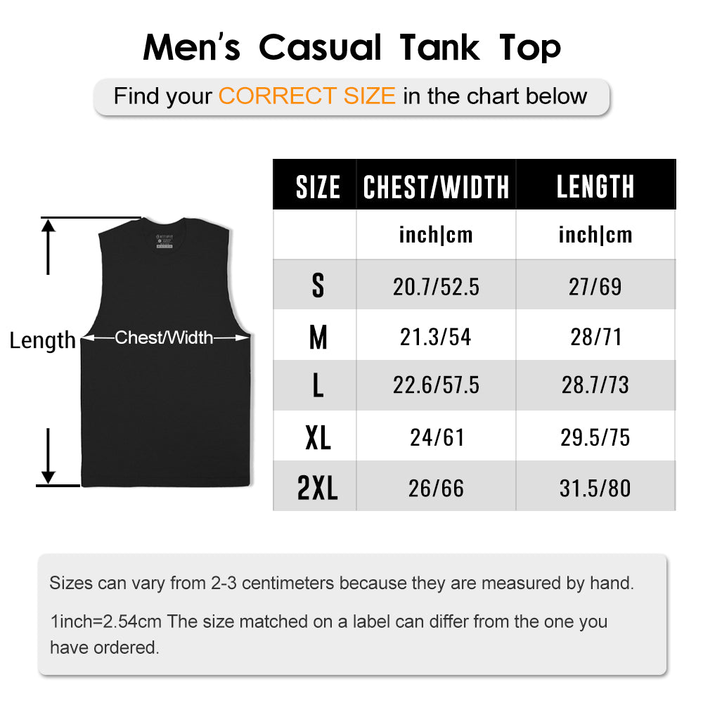 Cotton Cross Lion Graphic Men's Tank Top