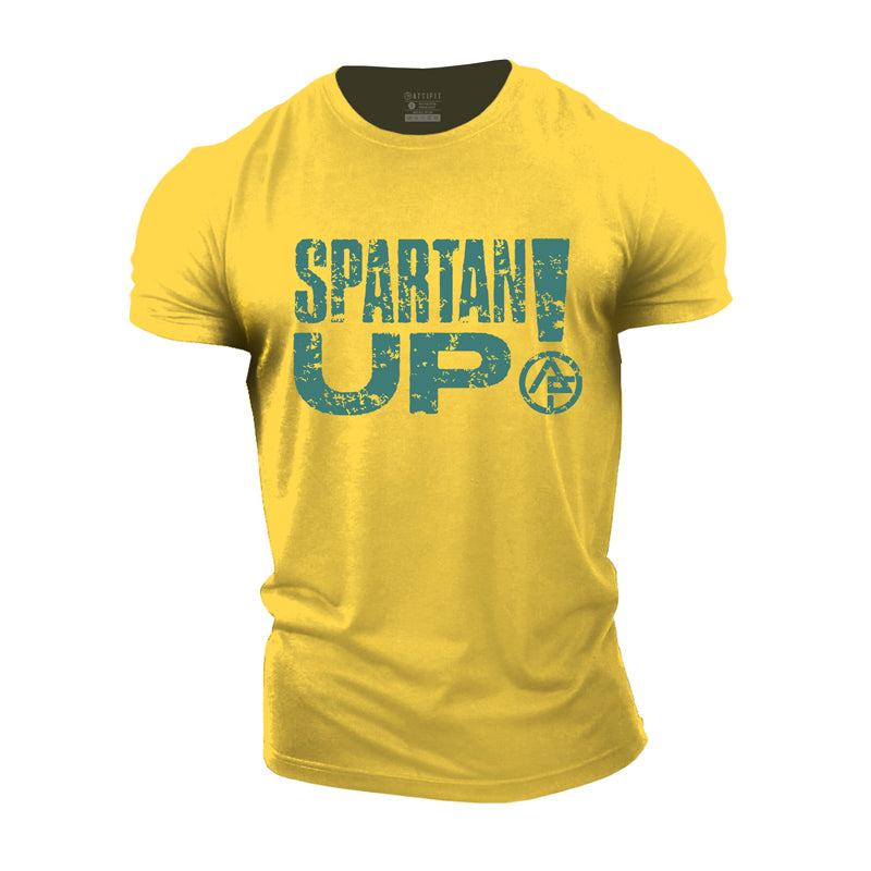 Cotton Spartan Up Graphic Men's T-shirts