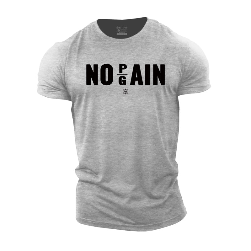 T-shirts graphiques en coton No Pain No Gain