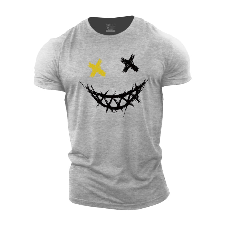 Cotton Smiley Face Men's T-shirts
