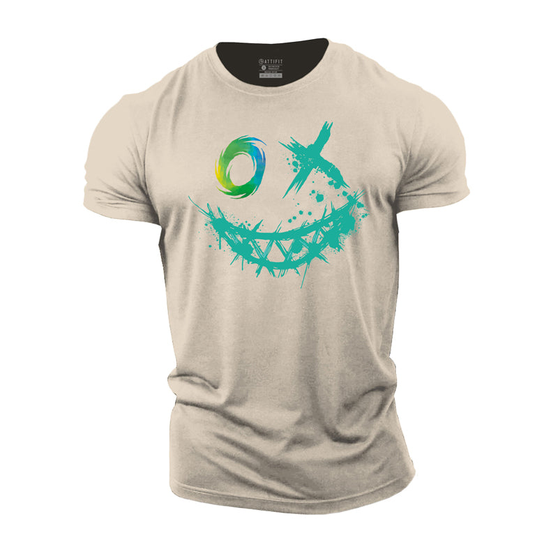 Cool Smile Graphic Herren-T-Shirts aus Baumwolle